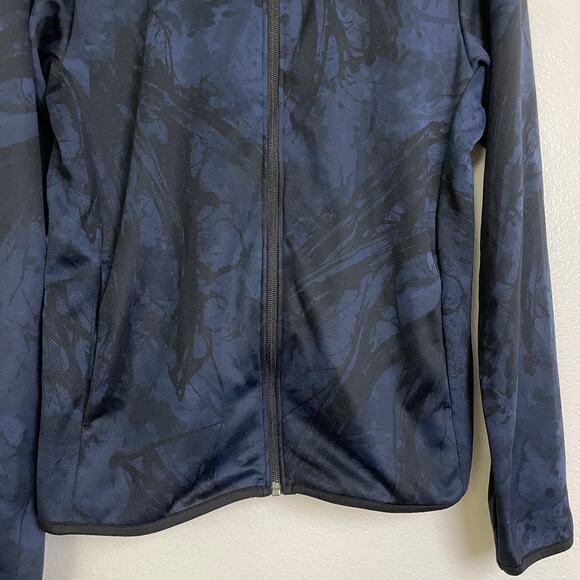 Meguru Yamaguchi Uniqlo Hoodie Mens Small Blue Dry Ex Abstract Art Outdoors Zip - Picture 4 of 7